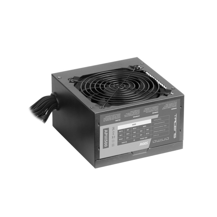 TACENS Anima APIII500, Fuente Alimentación PC ATX 500W, Tecnología SMD 85% Bronze 12V, Ventilador Ultra-silencioso 12cm, Negro