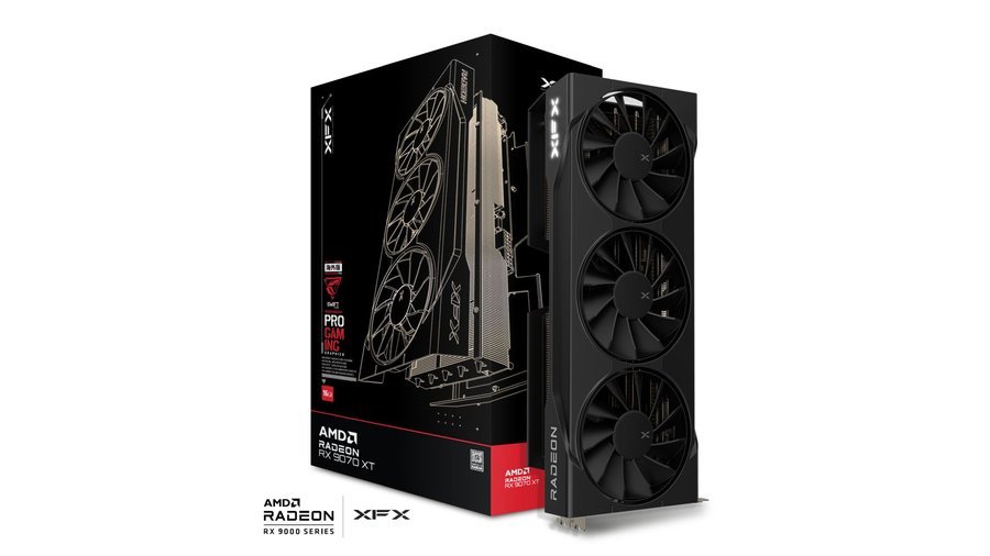 XFX Swift AMD Radeon RX 9070XT - Edición para Juegos de Triple Ventilador (16 GB de GDDR6 HDMI 3xDP, AMD RDNA™ 4 (RX-97TSWF3BA)
