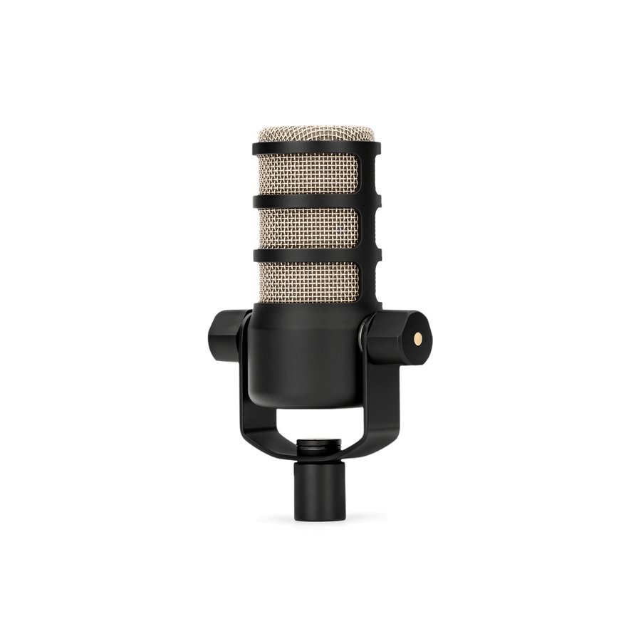 RØDE PodMic Micrófono dinámico de calidad de radiodifusión con soporte giratorio integrado para podcasting, streaming, gaming y grabación de voz, XLR (Negro)