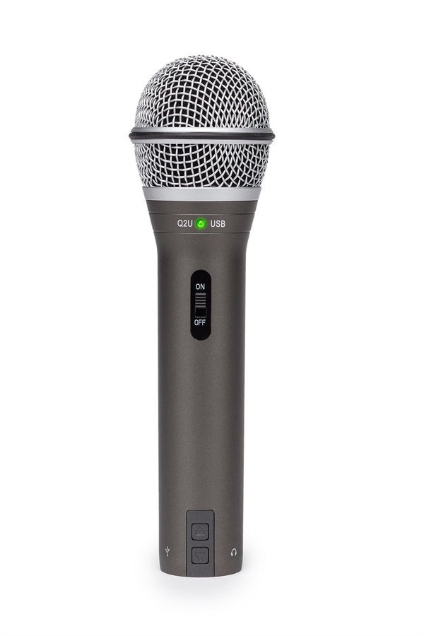 SAMSON Q2U - Micrófono dinámico USB y XLR para grabación y podcasting (blanco)