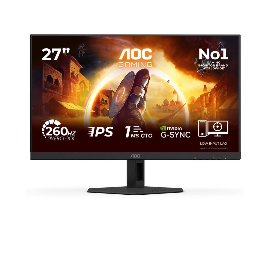 AOC 27G4ZRE Gaming Monitor 27 Pulgadas, 260Hz, Panel Fast IPS, 0.3HDR10, Adaptive Sync, G-Sync Compatible, (1920x1080 HDMI 2X 2.0) Negro
