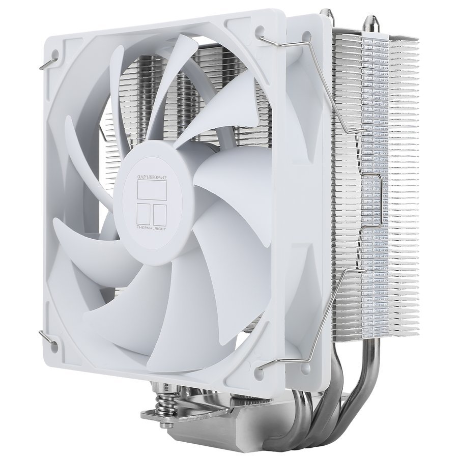 Thermalright Assassin X 120 SE White CPU Air Cooler, 4 tubos de calor, ventilador PWM silencioso TL-C12C con rodamiento S-FDB, para AMD AM4 AM5 e Intel LGA 1700/1150/1151/1200