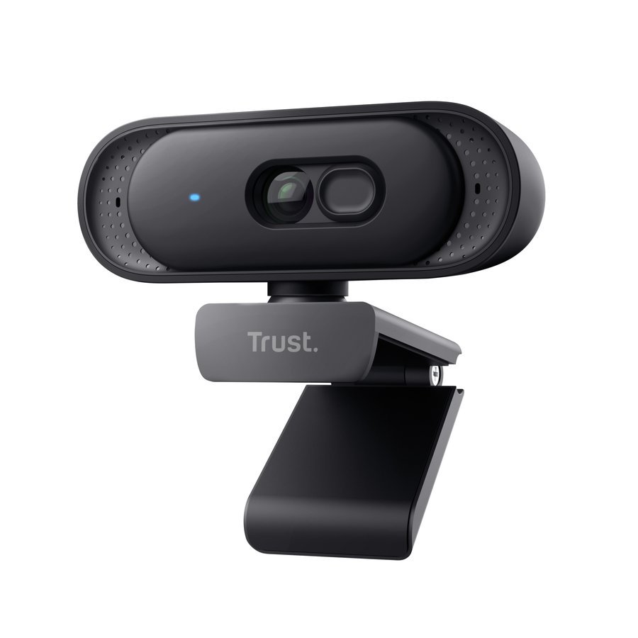 Trust Ovala Webcam 2K QHD con micrófono, USB-C/USB-A, negro
